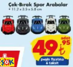 GOKİDY ÇEK-BIRAK SPOR ARABALAR OYUNCAK GOKİDY ÇEK-BIRAK SPOR ARABALAR OYUNCAK